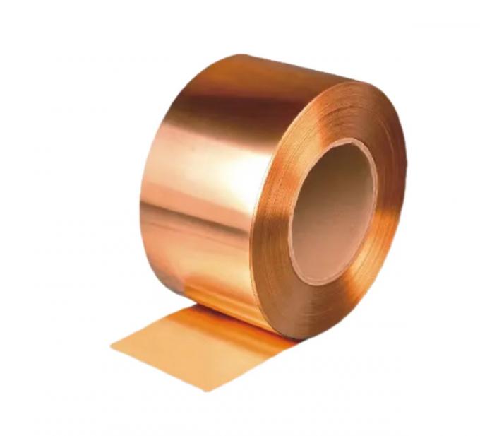 Cu 0.1mm Natural Copper Tape Copolymer Coated EAA 0.05 Mm